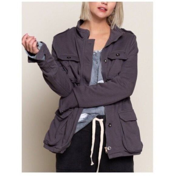 UTILITY Jacket in gray Stone Washed - Picture 2 of 12